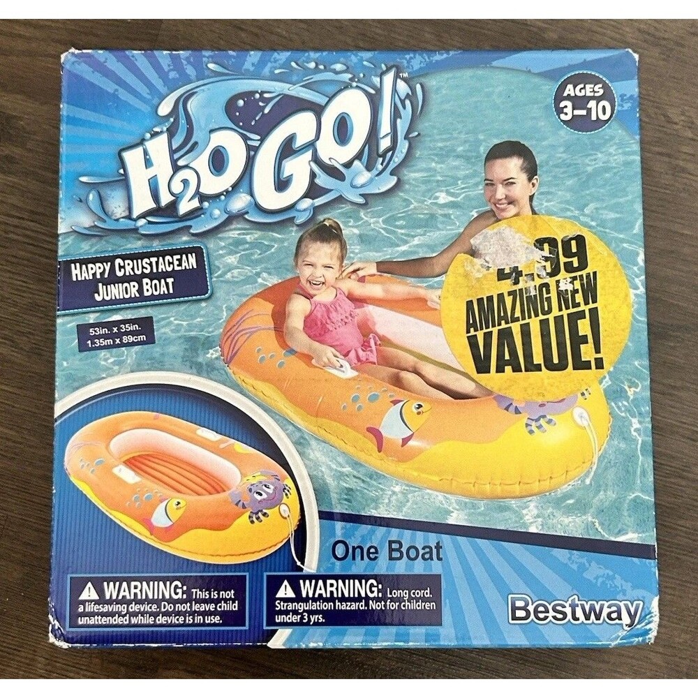 BESTWAY H2OGo HAPPY CRUSTACEAN JUNIOR RAFT AGES 3-6  New NIB Summer Fun!